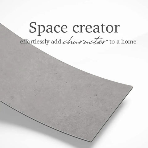Flexible faux stone peel-and-stick wall panel in focus, showcasing lightweight design for DIY renovation.