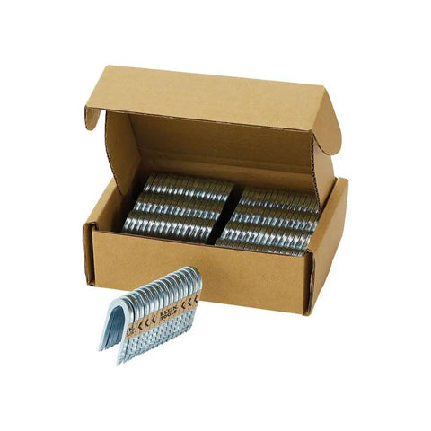 Open box of Beefy Heavy Duty Staples For Ground Wire And Molding Installations Designed To Work With Utility Staple Starter STP100