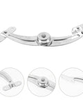 Cabinet Door Stop Hinge, Metal Right-Handed Nickel-Plated Tx90-2, 2-Piece Set For Electrical Cabinet Doors, close-up view
