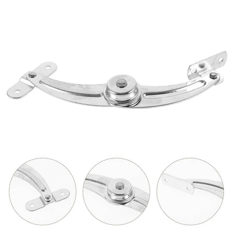 Cabinet Door Stop Hinge, Metal Right-Handed Nickel-Plated Tx90-2, 2-Piece Set For Electrical Cabinet Doors, close-up view
