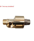 Brass Cooling Water Rotary Union Left And Right Handed Thread Two Port High Speed Joint For Rotating Equipment High Temperature Tolerance Durable Rotary Union Connector For Hydraulics And Machinery, two-port brass union