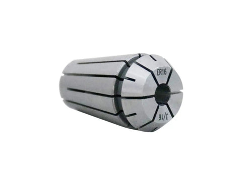 ER16 Collet Set 10 Piece Includes 1/32 To 3/8 Inch Collets 0.0004 Inch Concentricity True Double Angle steel collet close-up