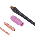 Solid Tig Welding Accessories Kit With Ceramic Nozzle Electrode Collet And Back Connector perfect for 17 18 26 series machines.