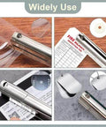 Heavy Duty Hand Held Hole Punch Built Tough With All Metal Construction, 20 Sheet Capacity, 6mm Hole Diameter, various uses shown