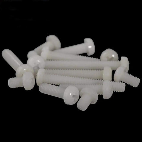 Top Shelf M3 Nylon 66 Phillips Pan Head Machine Screws Off White One Hundred Pack Dead Simple Heavy Duty Fasteners Built Tough For No Fuss Diy Builds And Straight Up Assembly