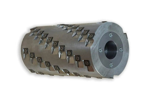 Premium Helical Spiral Cutter Head With Quick Change Carbide Inserts For Jointer And Planer Built Gritty Tough Aluminum Body, 4" Diameter.
