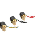 Brass 12 Volt Solenoid Valve For Water And Air Control With Female Thread Switch Magnetic Inlet Coil DC Power For Quick Home Auto Repair, three valves with wires.