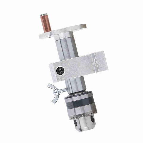 Heavy Duty Live Revolving Center Adjustable Wood Lathe Chuck With Pinpoint Accurate Drilling Depth For Mini Lathe DIY Craftsmanship Gear, silver alloy construction