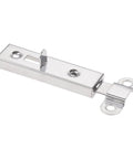Solid Snap Bolt Screw Lock for Sliding Door Window Gate Hasp Latch Metal with shiny silver finish, compact design for easy installation.