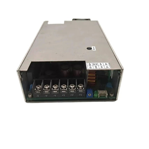 Beefy 480W Power Supply With 24V Output AQFV480F-24SXN Industrial Grade Unit Heavy Duty Metal Casing One Color Finish Ideal For Automation CNC LED Projects And Industrial Electronics., front view of 24V 480W metal-cased power supply with screw terminals