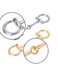 4 Piece Horse Bit Buckle Set In Silver And Gold D Ring Snaffle Bit Connectors Double Silk Scarf Ring For Womens DIY Jewelry And Shoe Decor