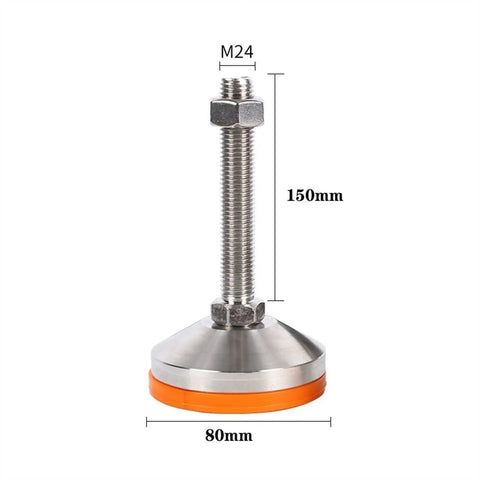 Heavy Duty Adjustable Leveling Feet 4 Pack with steel threaded shaft and rubber base for furniture stability.