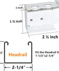 Rock Solid White Box Mount Brackets For Low Profile Horizontal Blinds Fits 2 Inch Square Headrail Dead Simple Window Treatment Hardware dimensions and design.