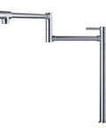 Deck Mounted Pot Filler Faucet With Solid Brass, Double Joint Swing Arm, Polished Chrome Finish, A Modern Kitchen Game Changer