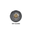 Bronze Bore Alignment Rod For Muzzle And Accessory, Polished Surface For Quick Visual Reference, Not Aligned View
