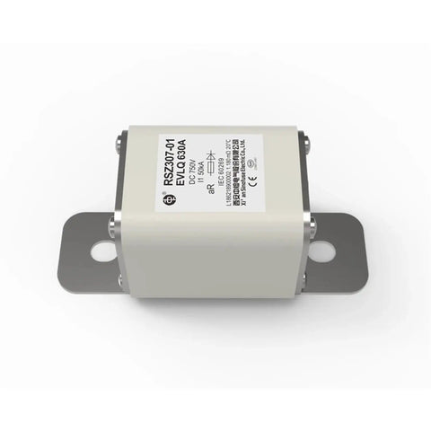 Top Shelf High Voltage DC Fuses For Electric Vehicle Chargers And Solar Arrays Rated 400 Amps 500A 630A At 750Volts robust 630A unit with mounting brackets