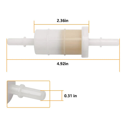 2 Pack 5/16 Inch Inline Fuel Filter For Outboard Motors 879885Q 879885T 879885K 35-879885Q 35-879885T 35-879885K Compatible With 40 To 300 HP Helps Block Impurities And Protect Your Engine