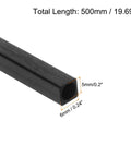 Carbon Fiber Square Tube 6x5x500mm Pultruded Tubing For RC Airplanes Drones Helis Sailboats And Kite Spars close-up view