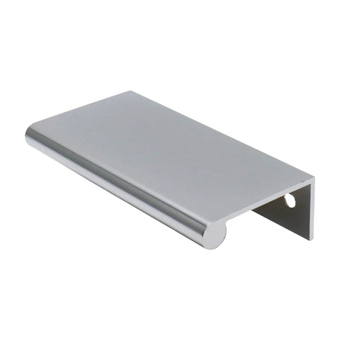 3.15 Inch Rounded Edge Finger Pulls For Cabinets And Drawers 4 Pack, Chrome Plated Aluminum Alloy Concealed Back Mount Handle