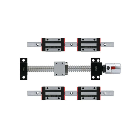 High Precision Linear Guide Rail Kit With 2 Pcs Of 1000mm Hgw20 Guides Plus Four Blocks And Full Sf1605 Ball Screw Assembly Featuring Smooth Motion For Crazy CNC Builds, rail and screw set
