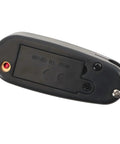 Back view of Premium Golf Putter Laser Pointer Putting Trainer Aim Line Corrector with battery compartment and red laser outlet.