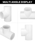 Sixteen Pack 1 Inch Tee PVC Fittings 3 Way Furniture Grade Pipe Elbow Connectors For DIY PVC Shelving Greenhouse Projects