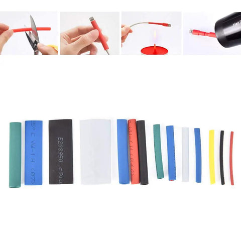 Awesome 670 Piece Assorted Heat Shrink Tubing Kit For Heavy Duty Electrical Insulation And Waterproof Cable Bundling In Multicolor Polyolefin Material Perfect For DIY Repair Projects And RC Drones By Professionals, color tubes
