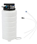 Must-Have 15L Oil Extractor Pump For Quick Auto Fluid Changes! 15L white tank with dual mode and long suction tubes.