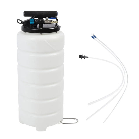 Must-Have 15L Oil Extractor Pump For Quick Auto Fluid Changes! 15L white tank with dual mode and long suction tubes.