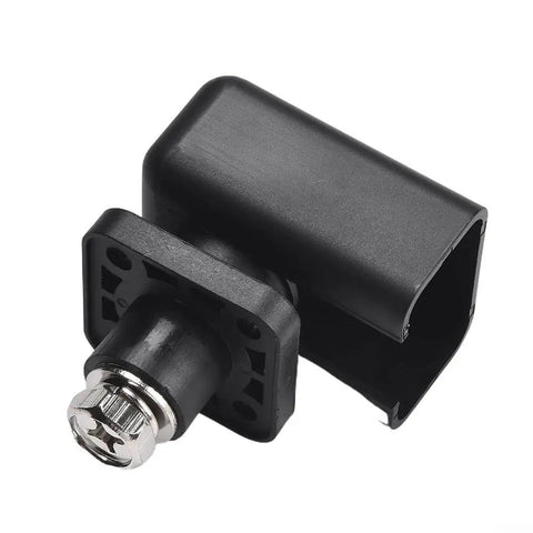 Next Level Heavy Duty 200A Energy Storage Terminal Block featuring high voltage copper connector in black, close-up view.