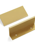 Champagne Gold Drawer Pulls Set Of 25 Finger Edge Handles For Dresser Cabinet And Kitchen Drawers Easy Grab 3 Inch Hole Center