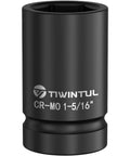 Beefed-Up 1-5/16 Inch Impact Socket For 1 Inch Drive, 6 Point, CR-MO Axle Nut Socket, Heavy Duty ANSI Certified, front view