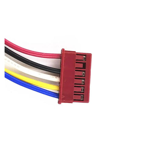 Close-up of Energy Saving Brushless DC Fan Motor For Air Conditioners MFD 12BYW RD 280 30 8J wiring harness connector
