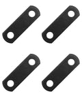 Four Pack Of Leaf Spring Trailer Shackle Straps With Nine Sixteenths Inch Hole Diameter And Two And Five Eighths Inch Center To Center Spacing For Heavy Duty Trailer Suspension Replacement Durable Steel, showing top view layout.