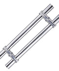 Heavy Duty Stainless Steel Door Handle Set With Adjustable Hole Spacing Modern Pull Push Bar For Sliding Doors Ideal For Bathroom Showers Kitchen Cabinets Wardrobes And Glass Doors 500mm Length, pair view