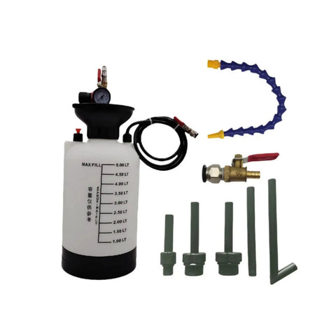 Super Cool 5L Gear Dispensing Machine For Efficient Workshop Fluid Extractor Tool High Capacity with accessories including hose and connectors.