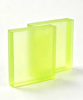 Badass Solid Polyurethane Block Two Pack Heavy Duty Urethane Stock Built Like A Tank For Industrial Fabrication And Engineering Wear Resistant Machining Spacer Cushion Pad 100X200mm 5mm in bright green color.