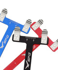 All In One Archery Bow Square Kit For Recurve And Compound Bows Aluminum Bowstring Ruler With Dual Units in red, black, and blue