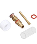 High Temp TIG Welding Torch Accessory Kit With Glass Cup Nozzle For 2 Point 4mm WP17 WP18 WP26 Argon Welder brass collet and O-ring set.