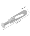 Spring Loaded Trailer Pin Latch M12x25mm Galvanized Steel Rugged Beefy Heavy Duty Gate Lock Ramp Gate Hardware For Secure Hauling And Quick No Nonsense Trailer Access, shown with 10.5 cm length