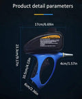 Heavy Duty Pneumatic Sandblaster And Airless Paint Sprayer measures 23.3cm tall with a blue ergonomic handle for rust removal.
