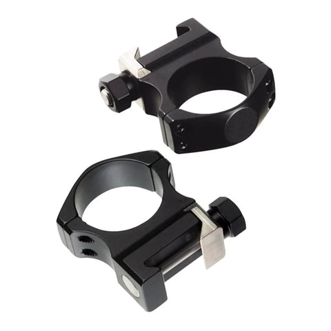 Nightforce Xtreme Duty Ultralite 30mm 4 Screw Hard Anodized Aluminum Gun Scope Rings Mounts Set Of Two Low 0.885 Inch Black