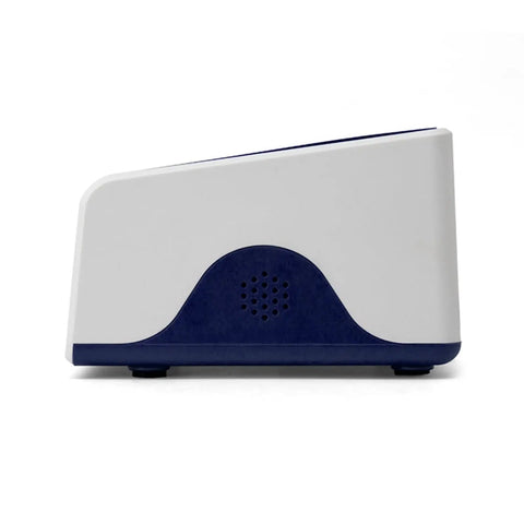 Side view of Desktop Barcode Scanner With Stand For Retail Use No Fuss Plug And Play Fast 2D 1D QR Code Reading USB Hands Free Scanner