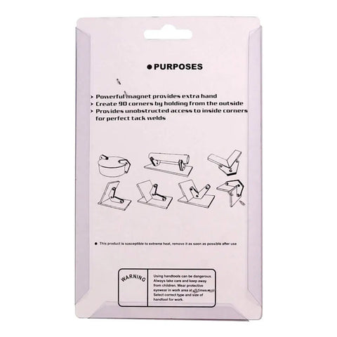 Instructions for Heavy Duty Multi Angle Welding Fixer Holds 60, 90, 120 Degree Ferrite Magnets for precise tack welds.