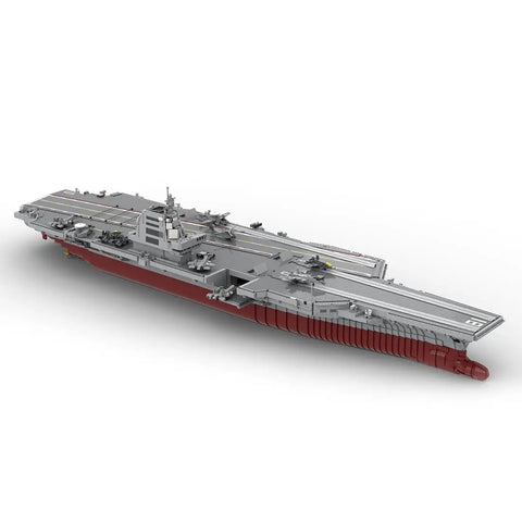 Badass 10009 Piece Military Aircraft Carrier Building Blocks Set 1 200 Scale Chinese Navy CV18 Warship Brick Model side view.