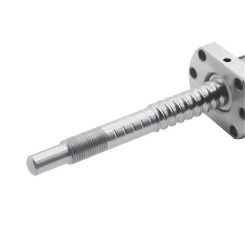 12mm Ball Screw Linear Actuator Kit With Nut For BK BF10 Rails, Machined 450mm Roller Screw, Beefy CNC And DIY Precision For Smooth, Rock Solid Motion. close-up of 450mm steel screw and nut