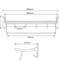 Oil Rubbed Bronze Wall Mounted Towel Rack With Foldable Bar And Shelf Four Hooks Heavy Duty Bathroom Organizer dimensions diagram