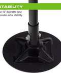 Heavy Duty 1500 Lb Underhoist Support Stand With 36 To 57 Inches Adjustable Height Self Locking Acme Screw base view