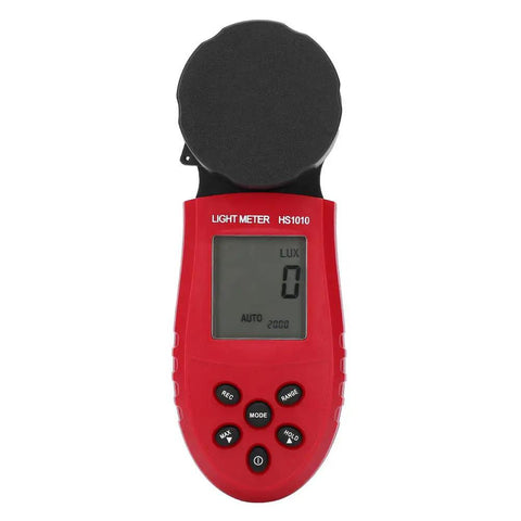 Lux Meter Handheld Light Meter For Indoor Lighting Plants Photography And Home Office Use Accurate Illuminance Tester In Lux And Foot Candles Portable Battery Powered Easy To Use On The Go Budget Friendly red ABS handheld HS1010 light meter