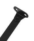 Close-up of Two-Pack Iron Box Lid Support Hinges with Foldable Legs, Vintage Antique Style, showing hinge detail and black iron finish.